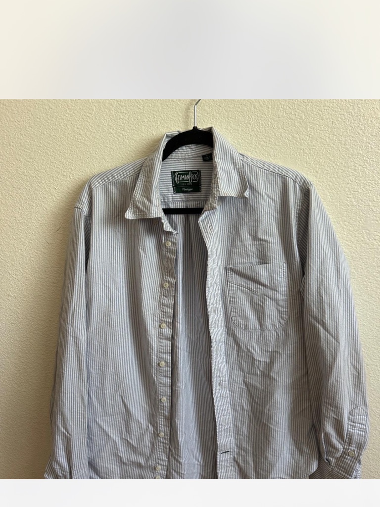 Blue Stripe Brushed Fall Oxford